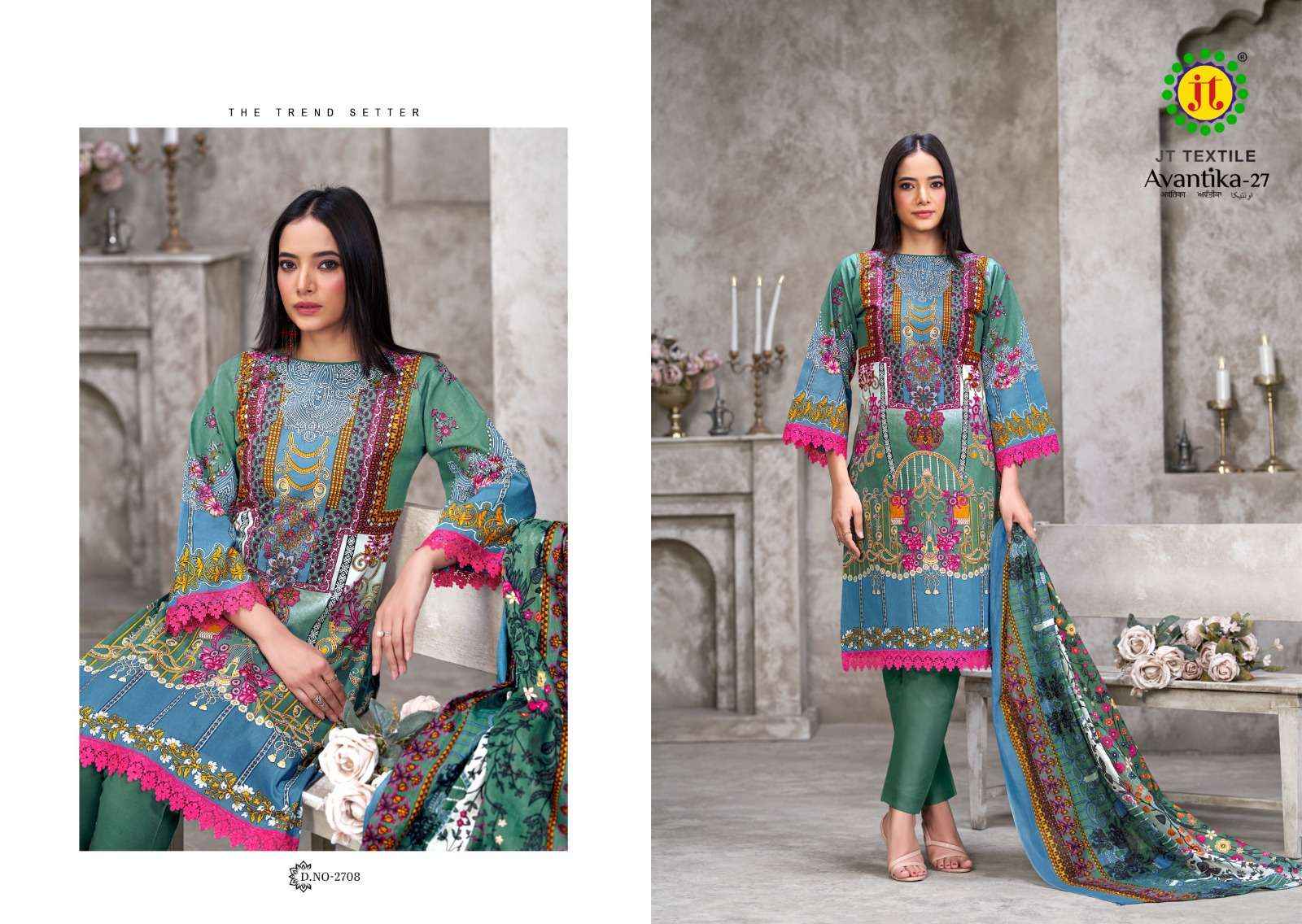 Jt Avantika Vol 27 Cotton Dress Material 10 pcs Catalogue