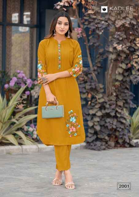 Kadlee Roongta Cotton Kurti With Bottom 4 pcs Catalogue