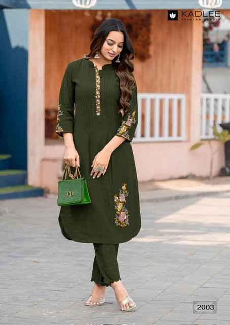 Kadlee Roongta Cotton Kurti With Bottom 4 pcs Catalogue