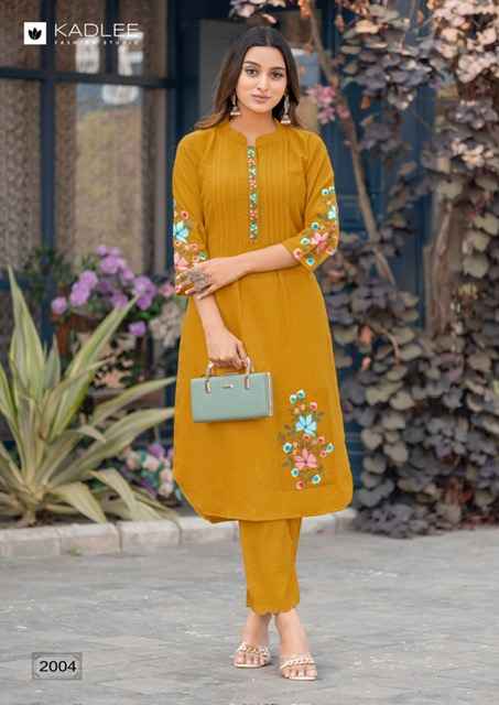 Kadlee Roongta Cotton Kurti With Bottom 4 pcs Catalogue