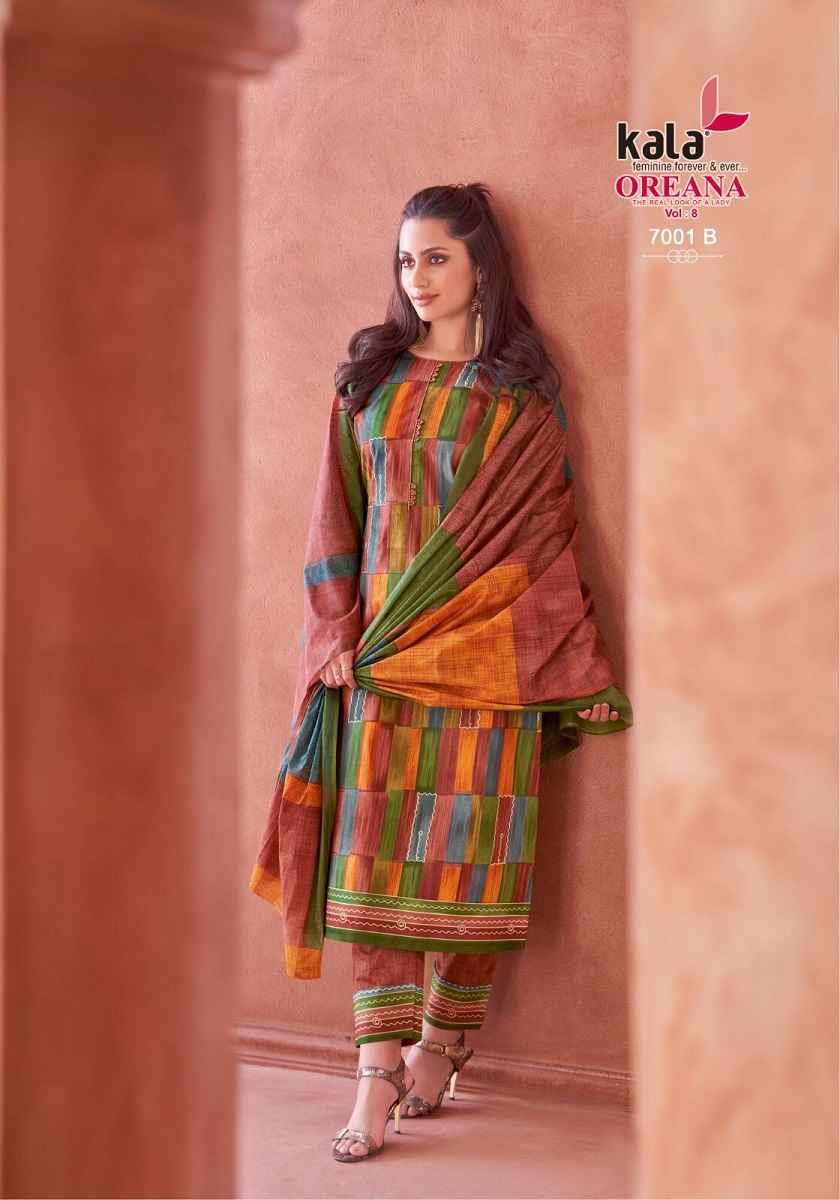 Kala Oreana Vol 8 Cotton Dress Material 12 pcs Catalogue