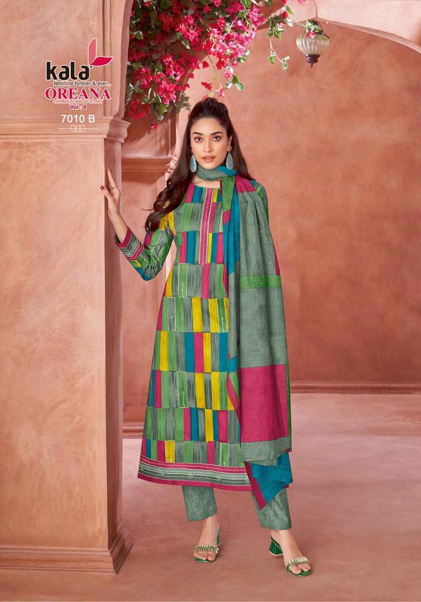 Kala Oreana Vol 8 Cotton Dress Material 12 pcs Catalogue