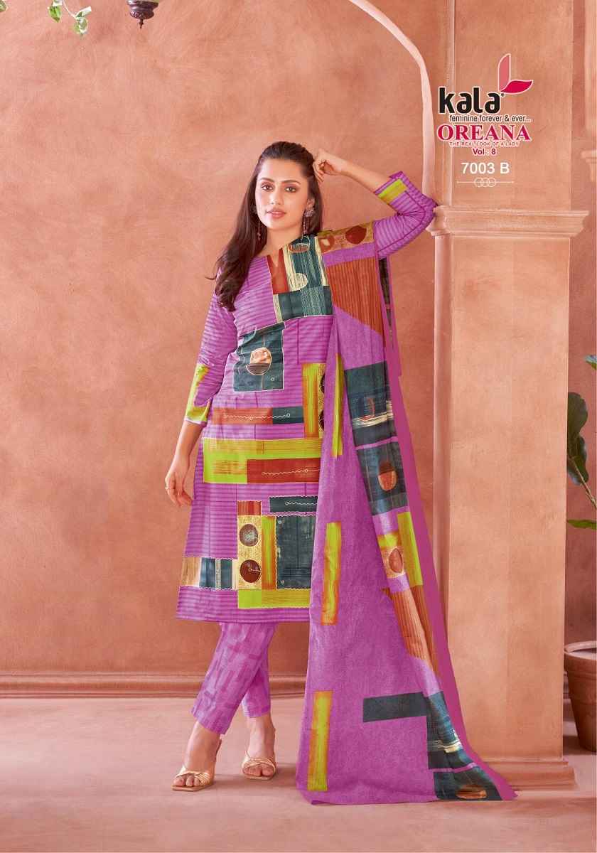 Kala Oreana Vol 8 Cotton Dress Material 12 pcs Catalogue