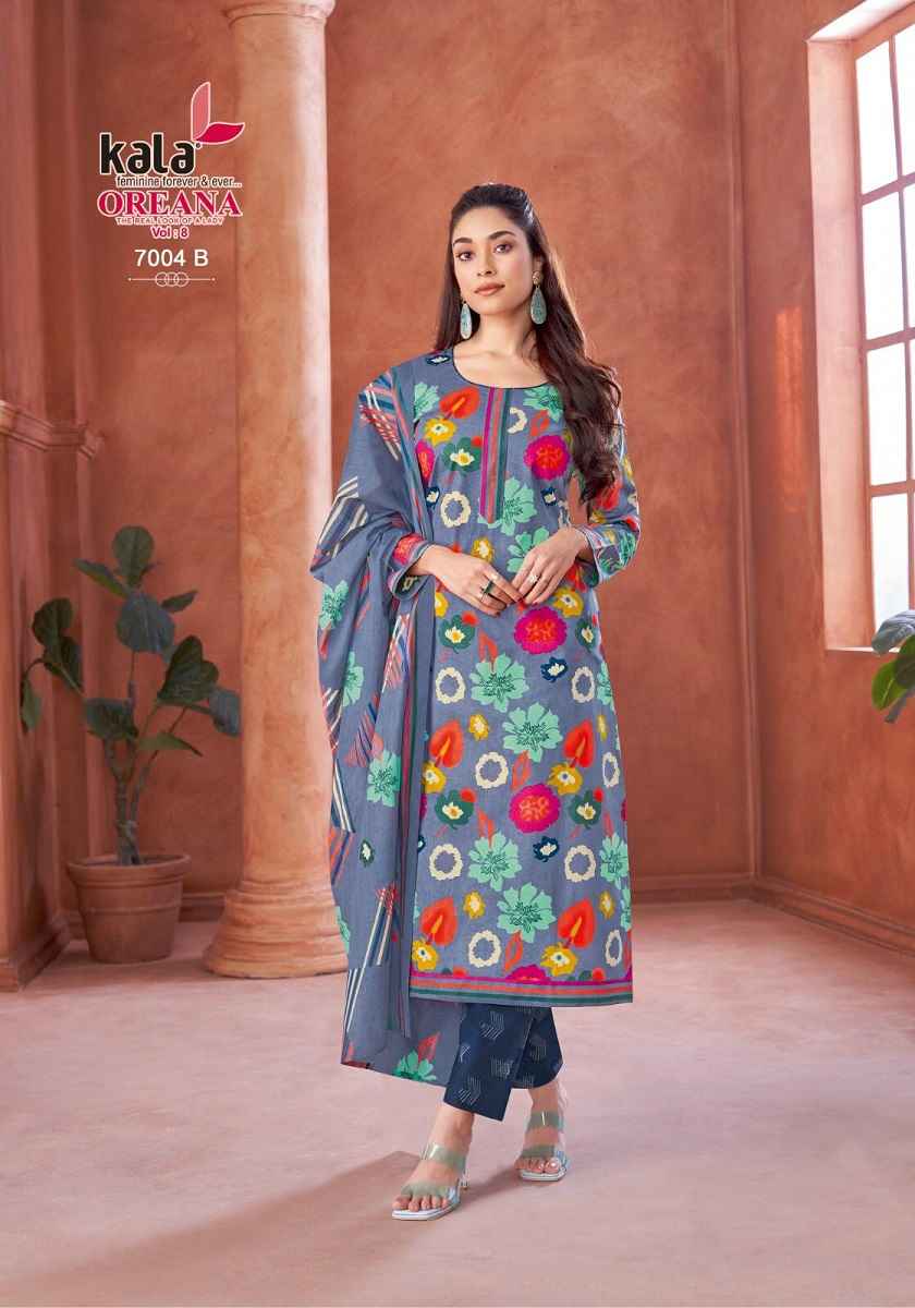 Kala Oreana Vol 8 Cotton Dress Material 12 pcs Catalogue