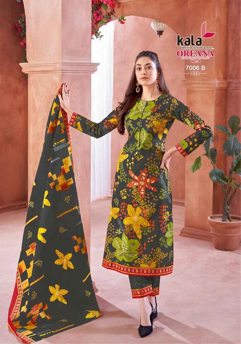 Kala Oreana Vol 8 Cotton Dress Material 12 pcs Catalogue