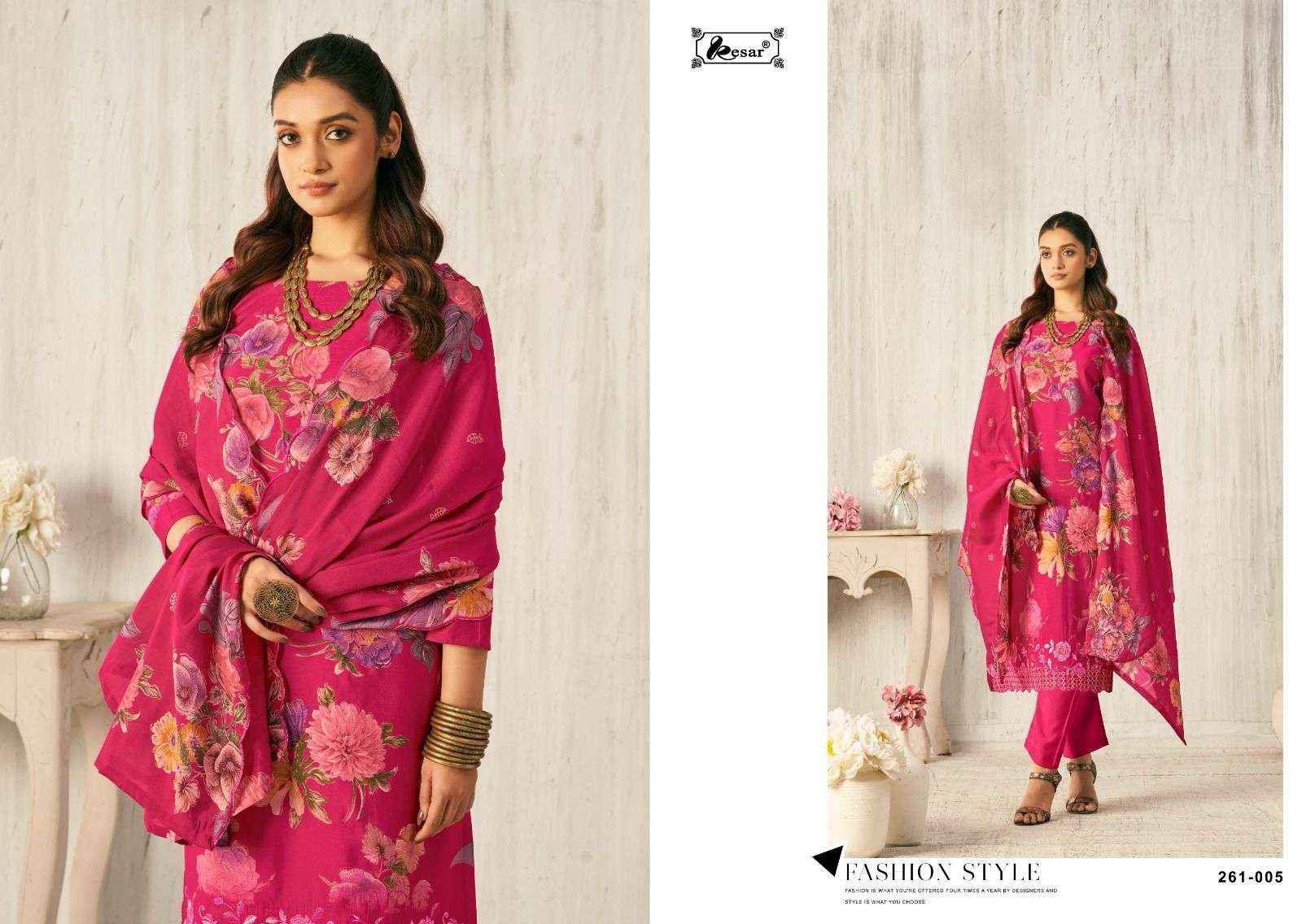 Kesar Sunflower Viscouse Musline Dress Material 6 pcs Catalogue