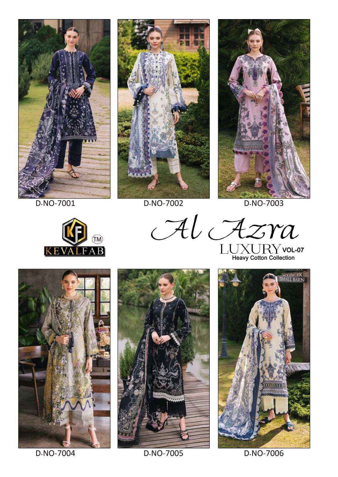 Keval Fab Al Azara Vol 7 Cotton Dress Material 6 pcs Catalogue