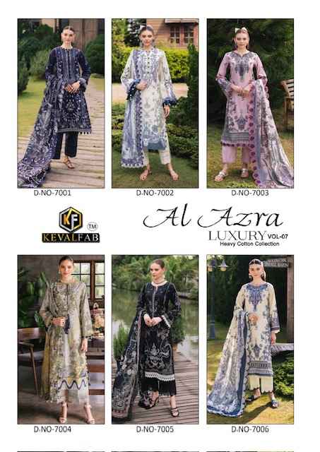 Keval Fab Al Azra Vol 7 Cotton Dress Material 6 pcs Catalogue