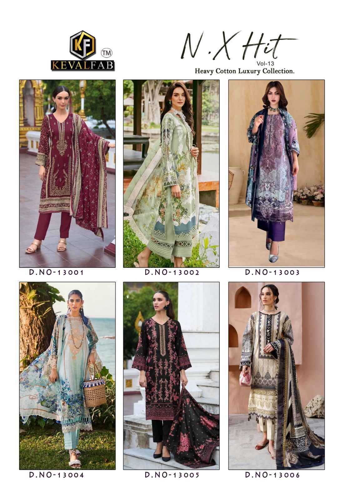 Keval Fab K Kasha Nx Hit Vol 13 Cotton Dress Material 6 pcs Catalogue