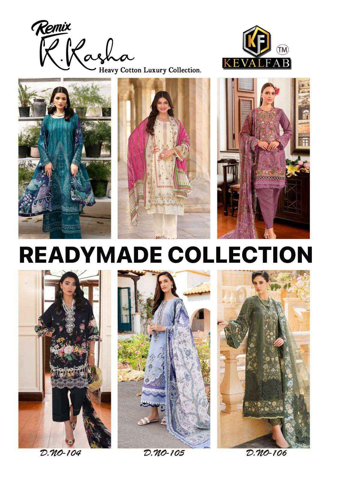 Keval Fab K Kasha Remix Readymade Cotton Dress 6 pcs Catalogue