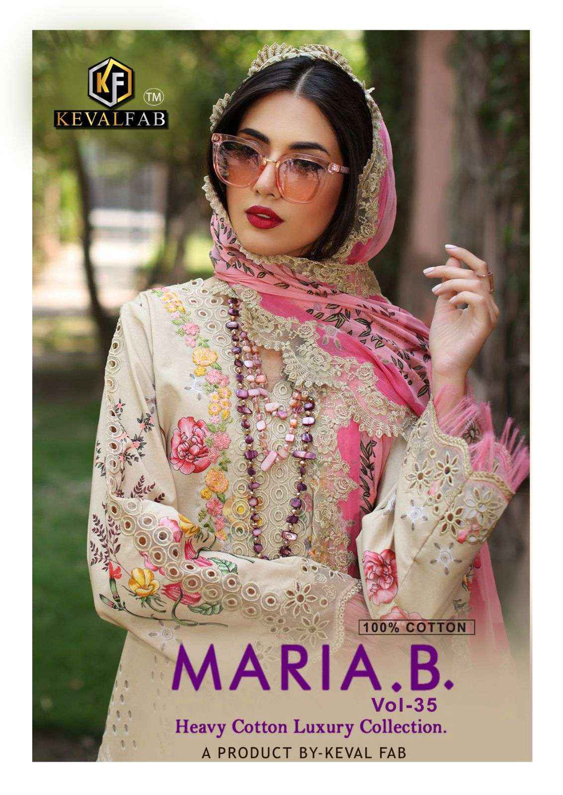 Keval Fab Maria B Vol 35 Readymade Cotton Dress Material 6 pcs Catalogue