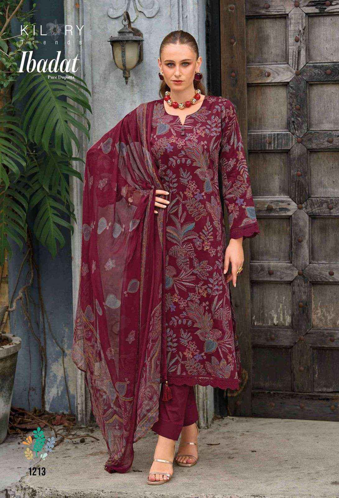 Kilory Trends Ibadat Linene Jam Cotton Dress Material 4 pcs Catalogue