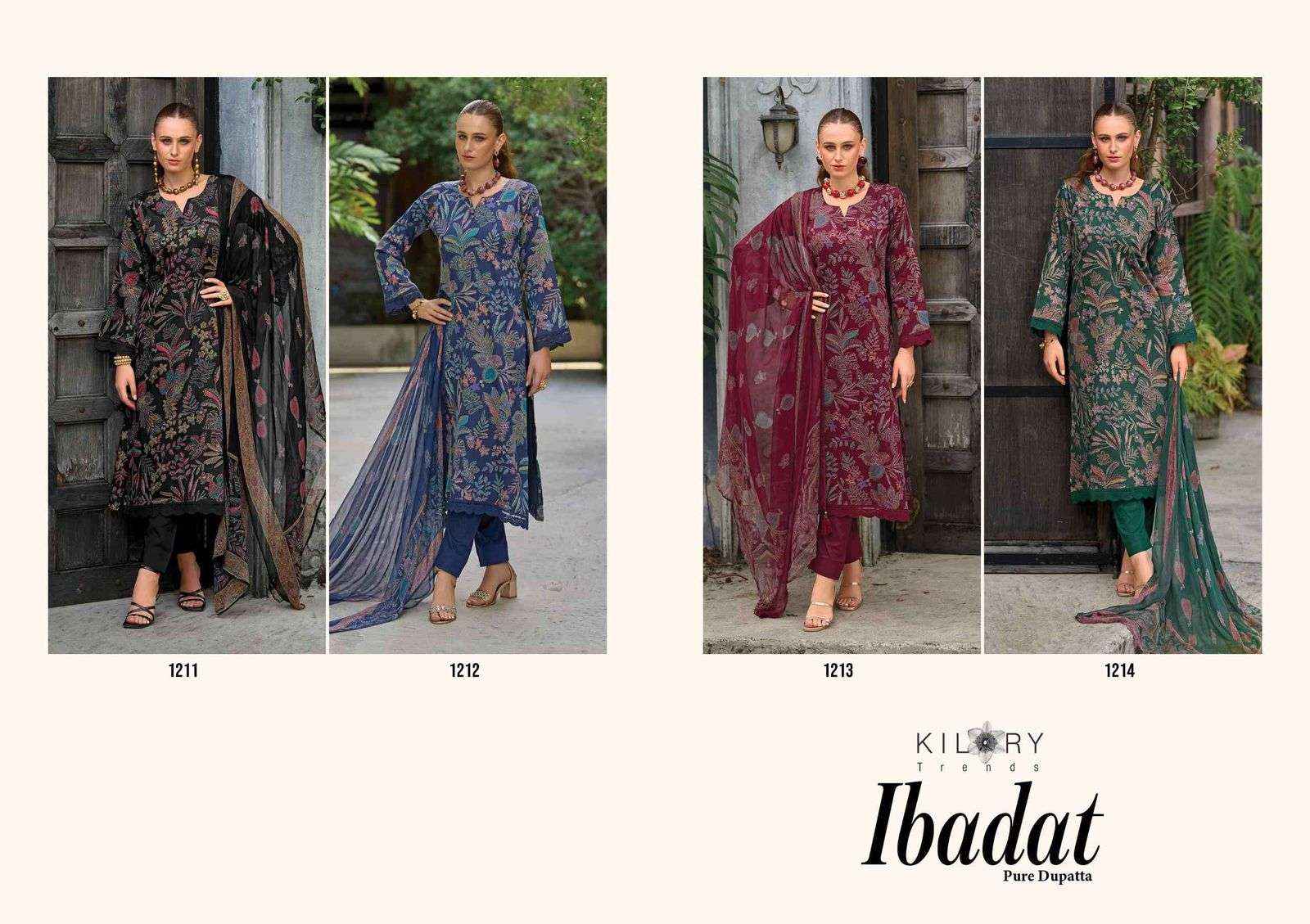 Kilory Trends Ibadat Linene Jam Cotton Dress Material 4 pcs Catalogue