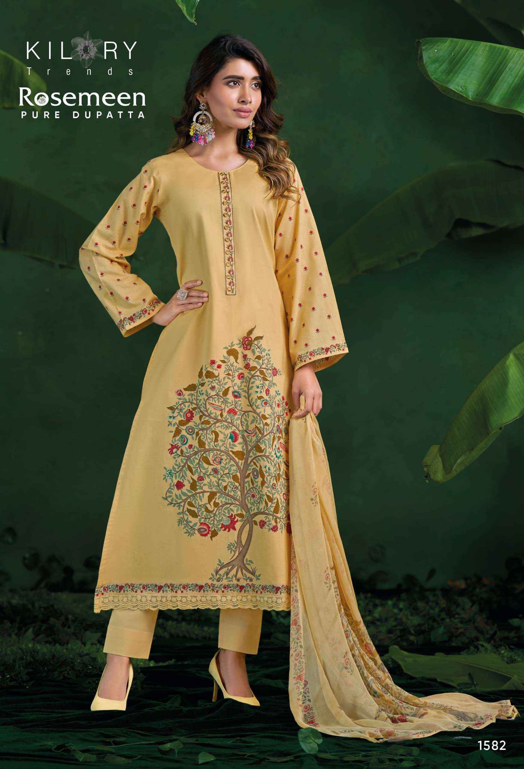 Kilory Trends Rosemeen Cotton Dress Material 4 pcs Catalogue