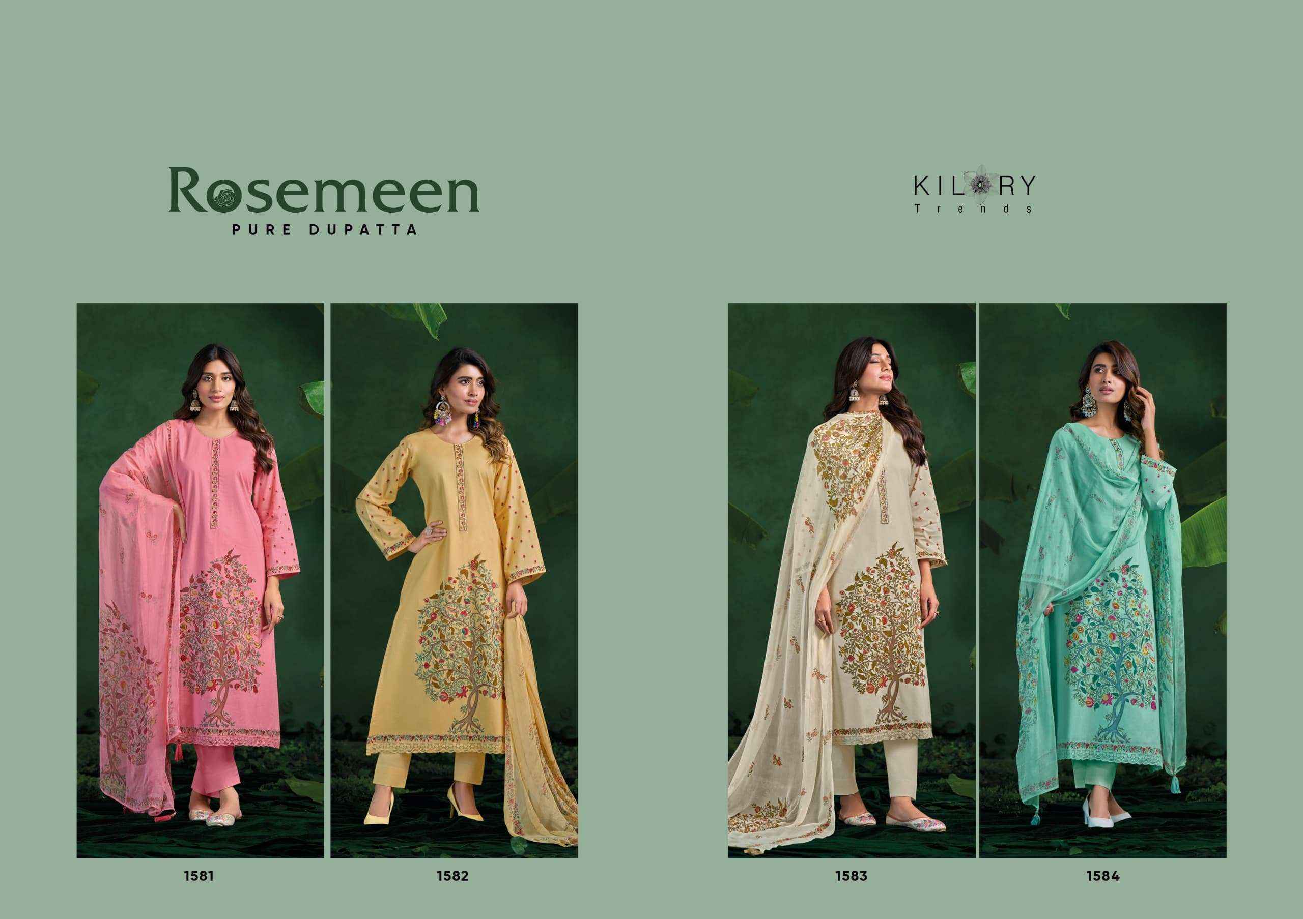 Kilory Trends Rosemeen Cotton Dress Material 4 pcs Catalogue