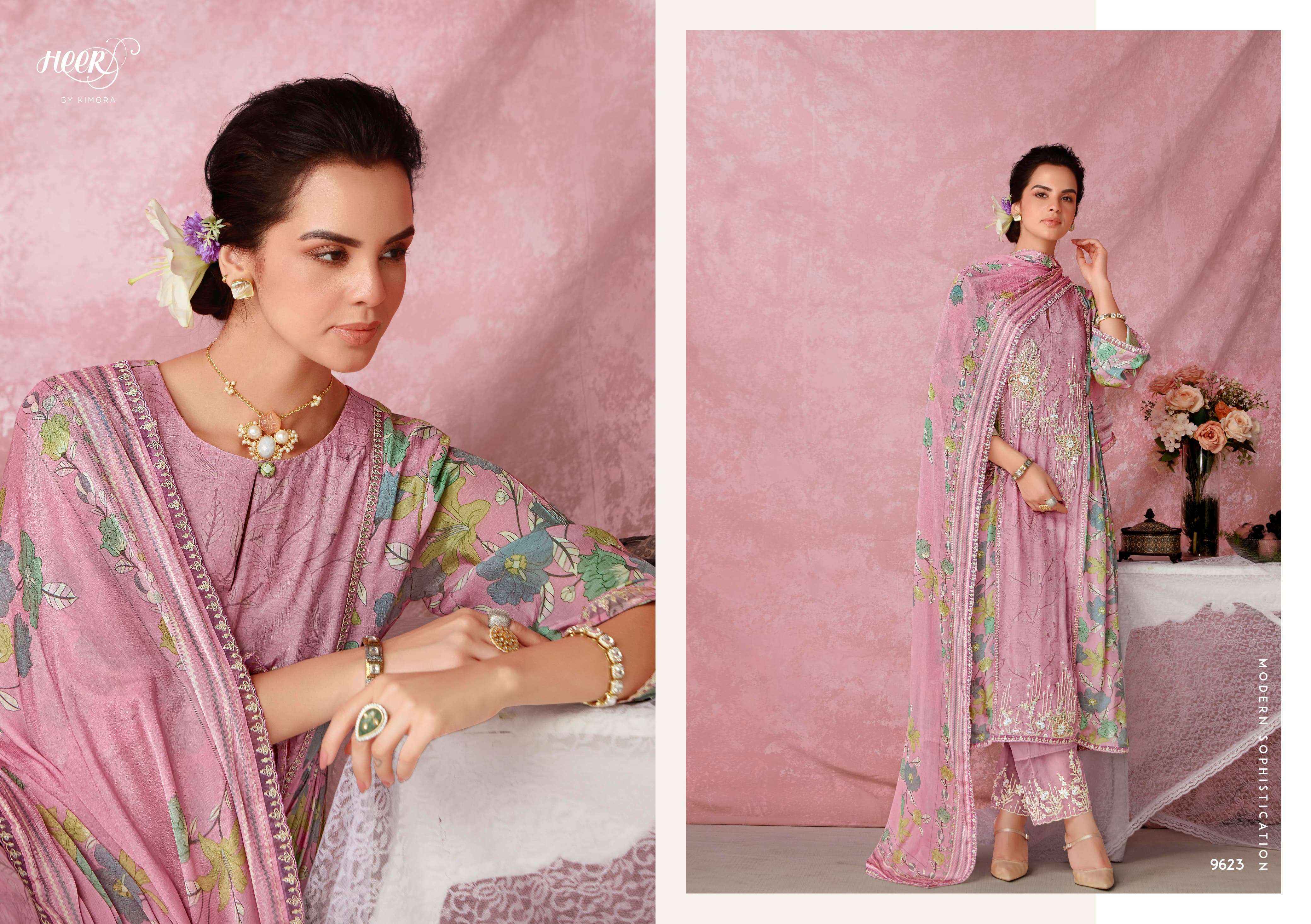 Kimora Heer Tulip Vol 206 Musline Dress Material 6 pcs Catalogue