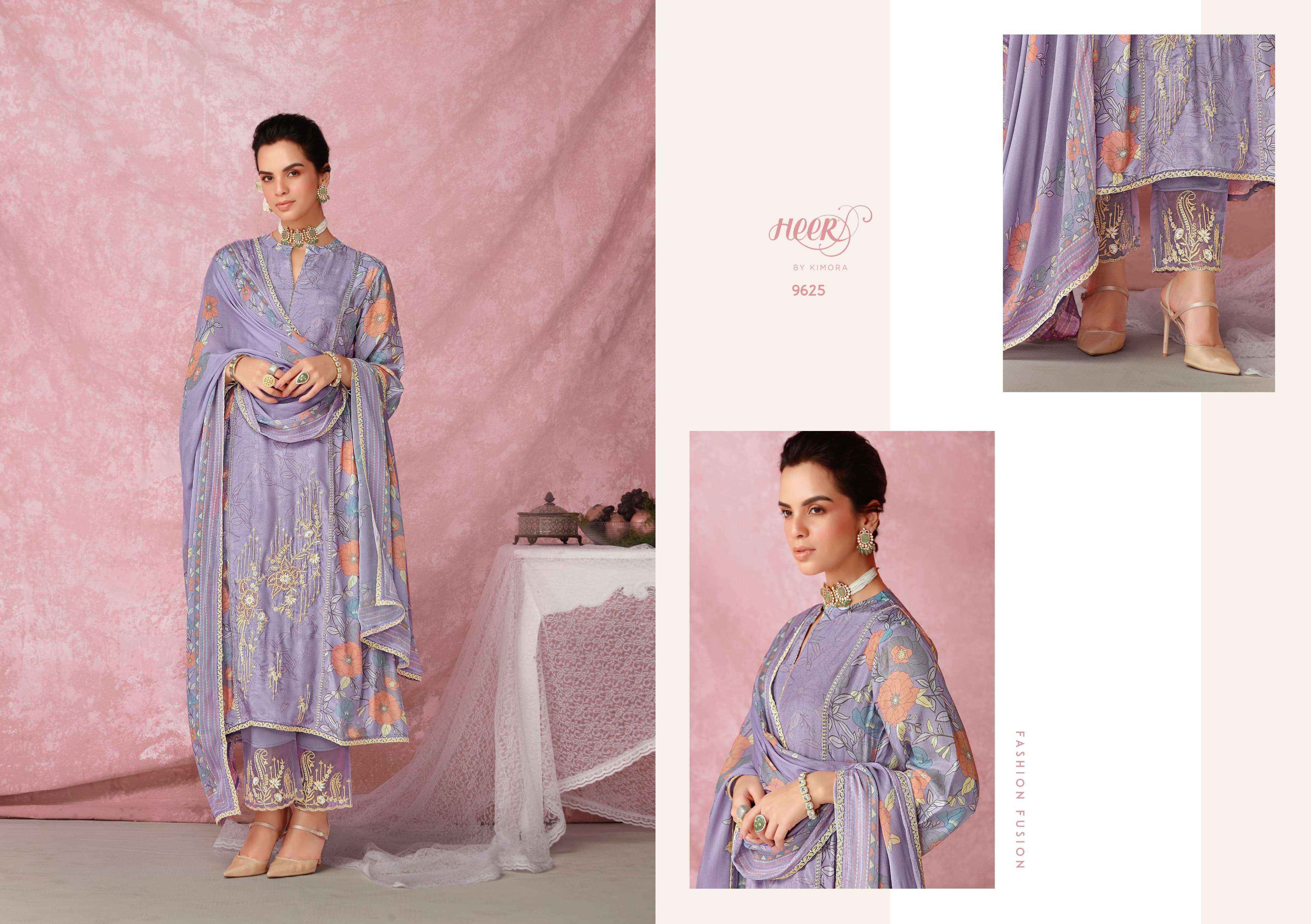 Kimora Heer Tulip Vol 206 Musline Dress Material 6 pcs Catalogue