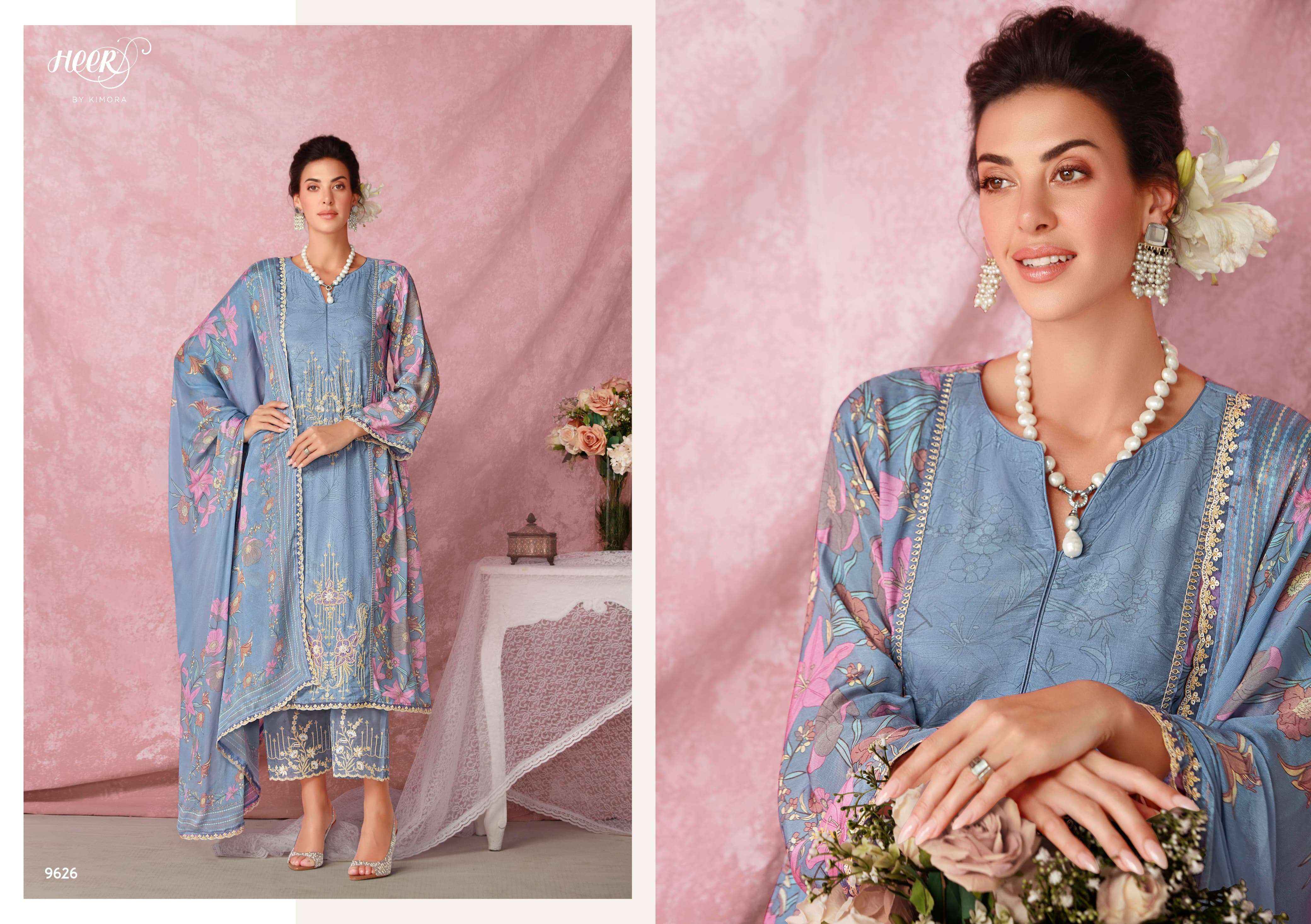 Kimora Heer Tulip Vol 206 Musline Dress Material 6 pcs Catalogue
