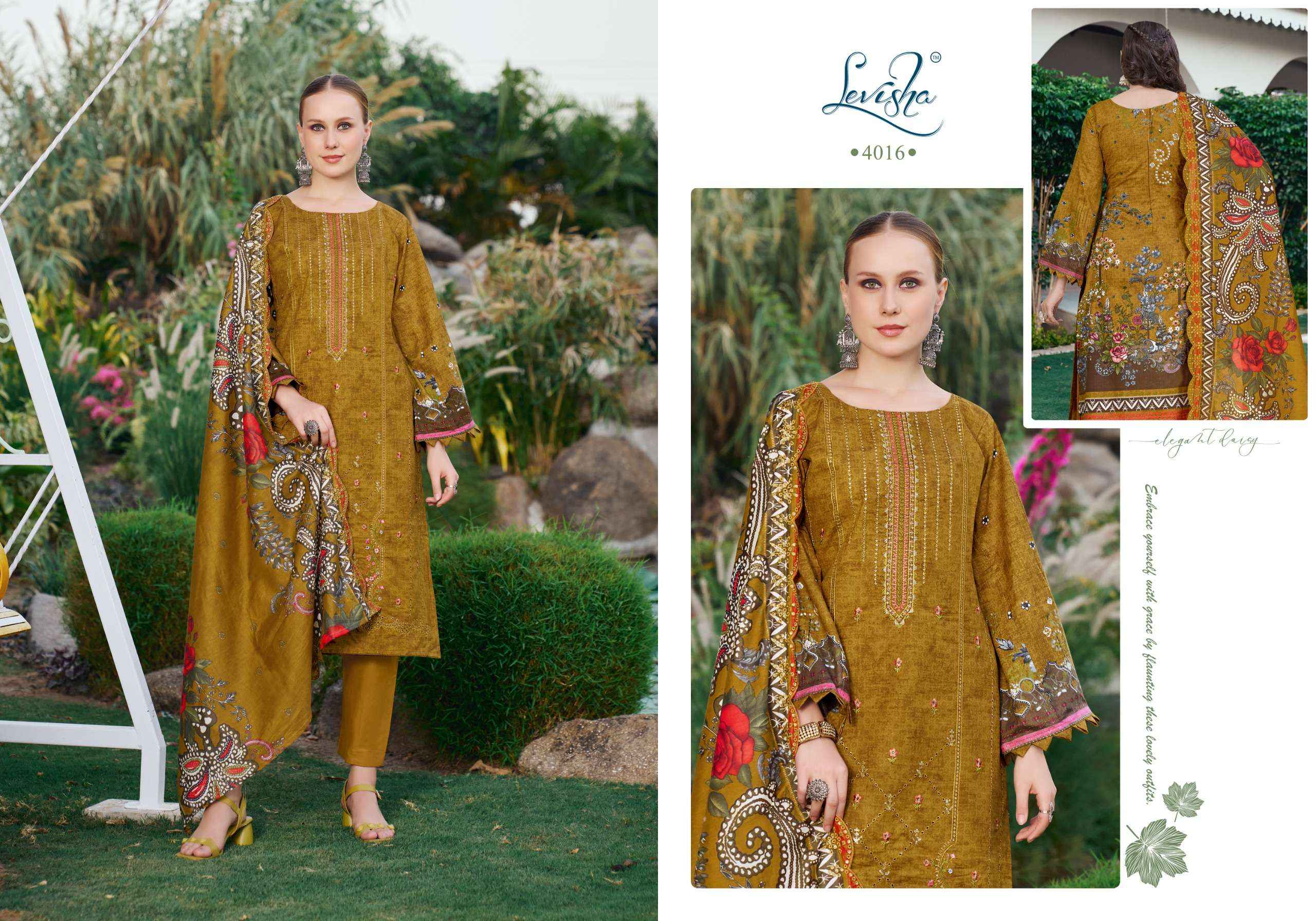Levisha Riyasat Lawn Cotton Dress Material 6 pcs Catalogue
