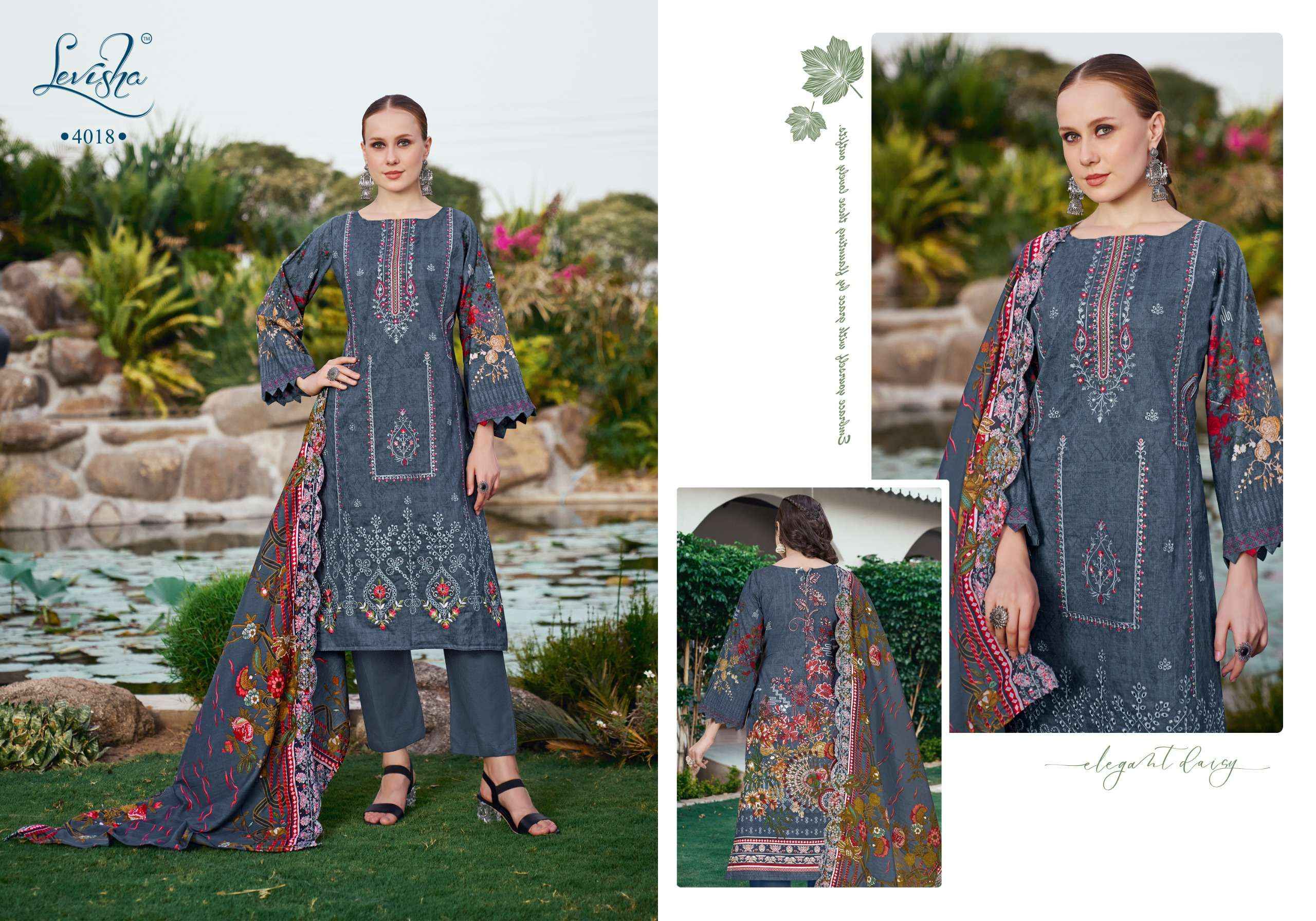 Levisha Riyasat Lawn Cotton Dress Material 6 pcs Catalogue