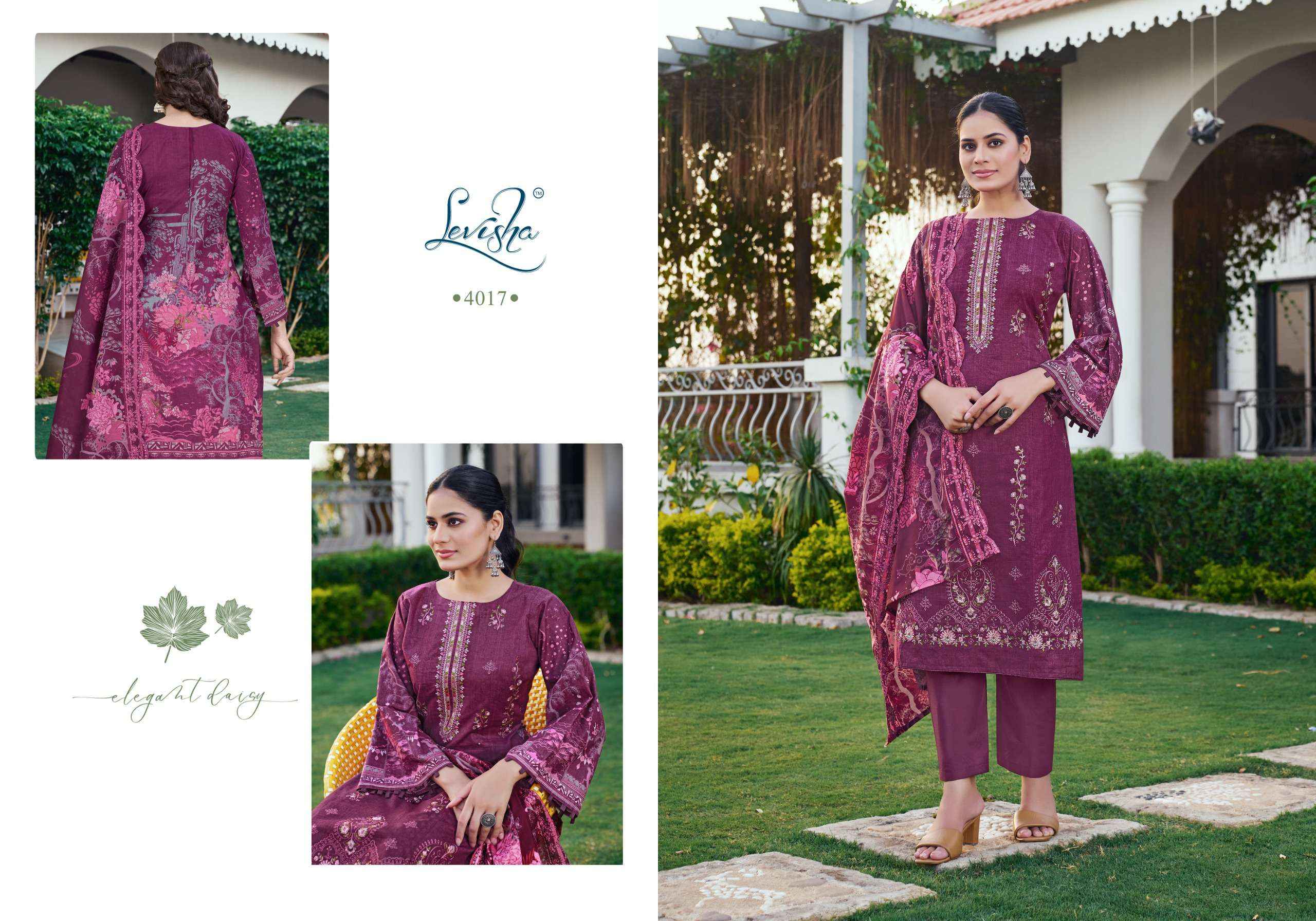 Levisha Riyasat Lawn Cotton Dress Material 6 pcs Catalogue