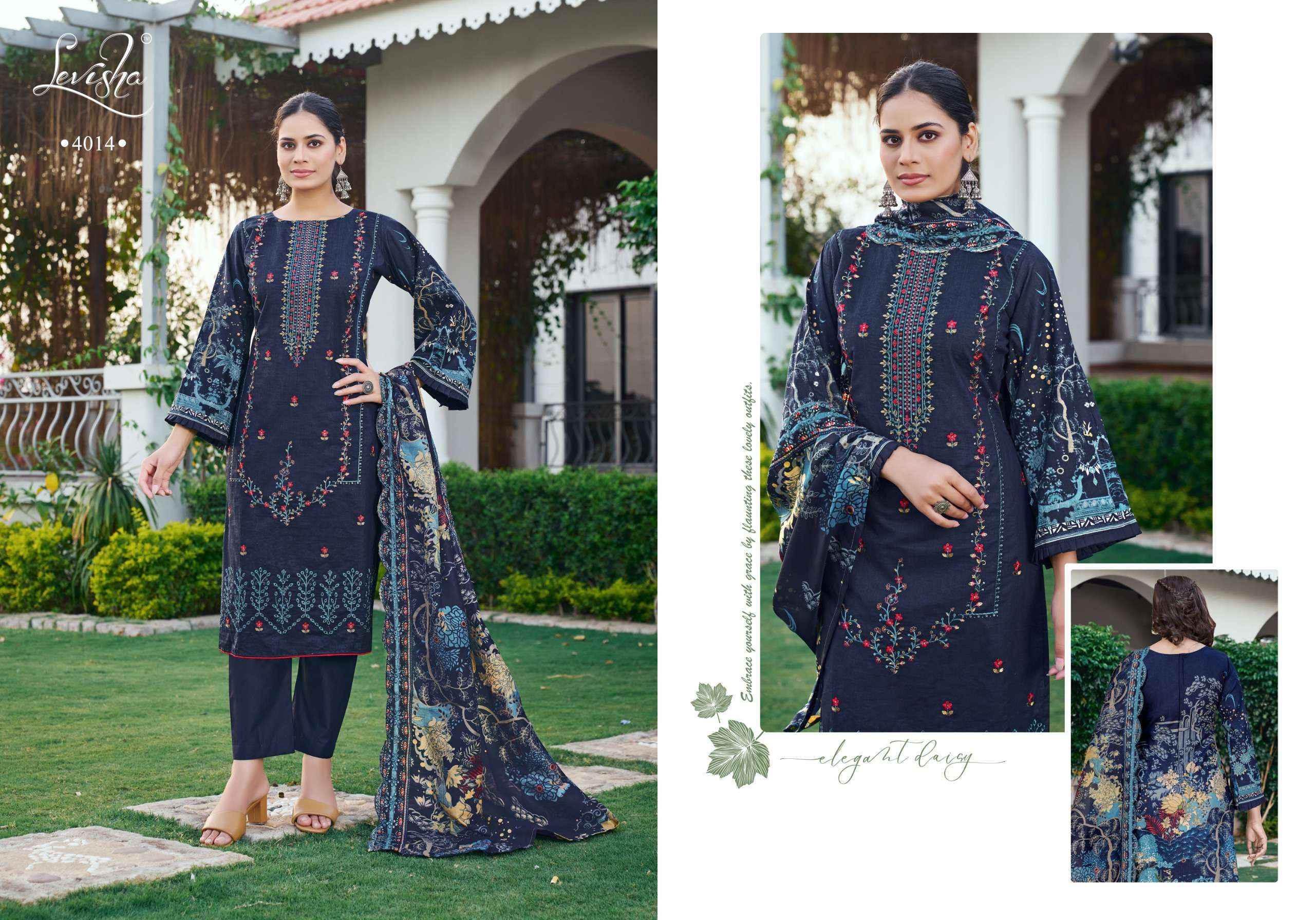 Levisha Riyasat Lawn Cotton Dress Material 6 pcs Catalogue