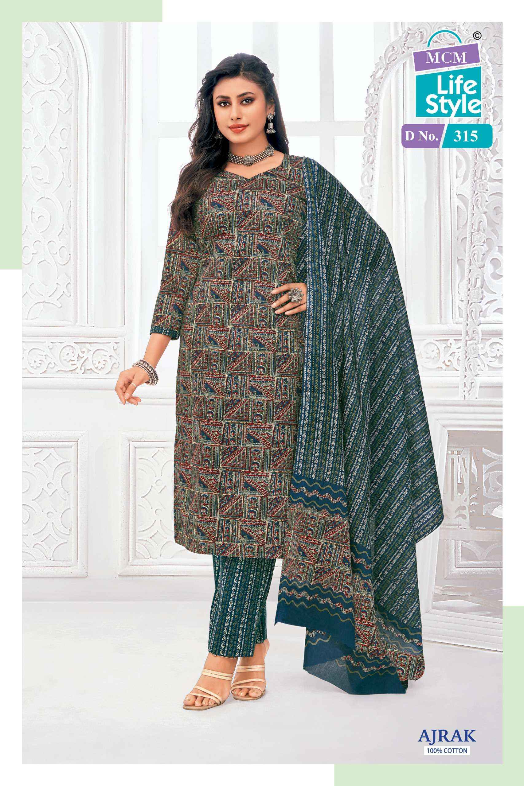 MCM Lifestyle Ajrak Vol 3 Readymade Cotton Dress 10 pcs Catalogue