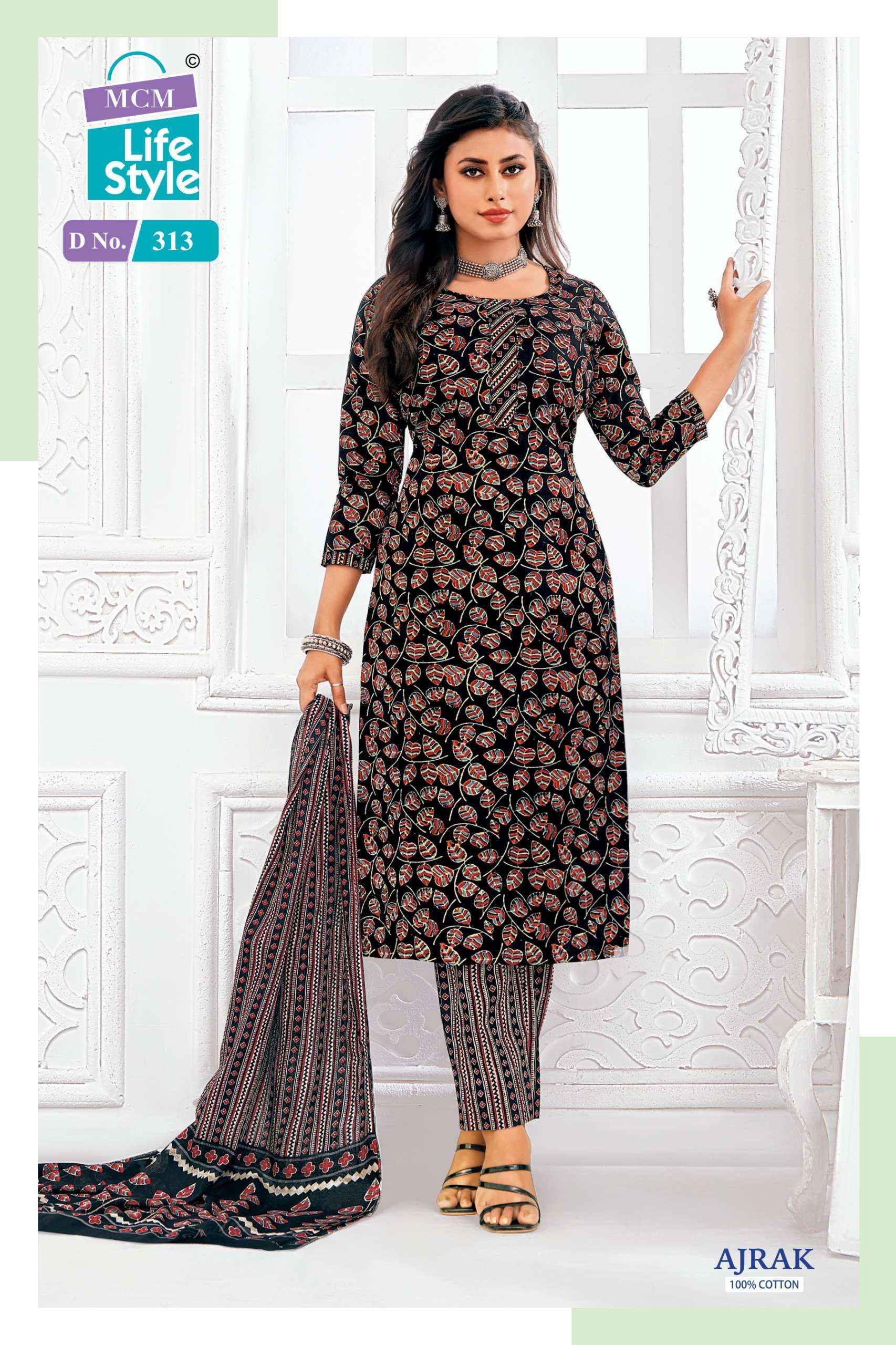 MCM Lifestyle Ajrak Vol 3 Readymade Cotton Dress 10 pcs Catalogue
