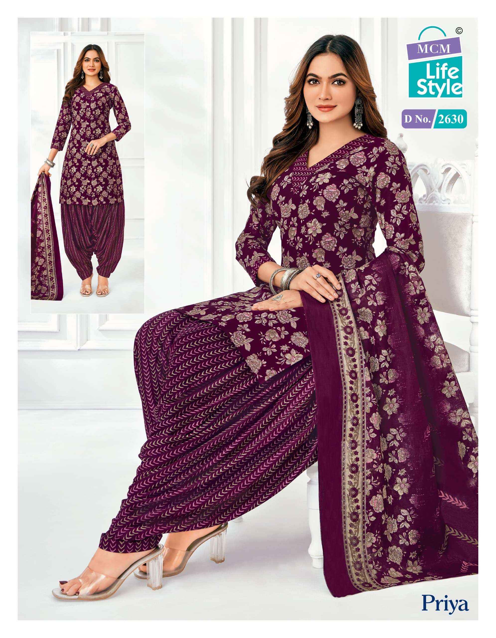 MCM Lifestyle Priya Vol 26 Cotton Dress Material 24 pcs Catalogue