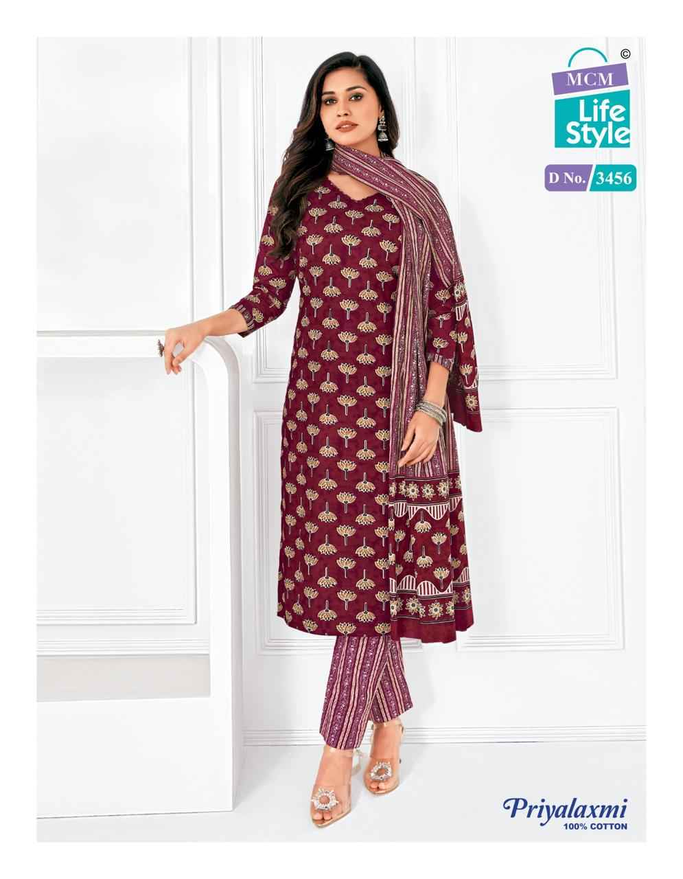 MCM Lifestyle Priyalaxmi Vol 34 Cotton Dress Material 20 pcs Catalogue