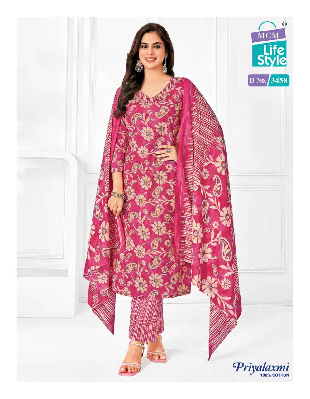 MCM Lifestyle Priyalaxmi Vol 34 Cotton Dress Material 20 pcs Catalogue