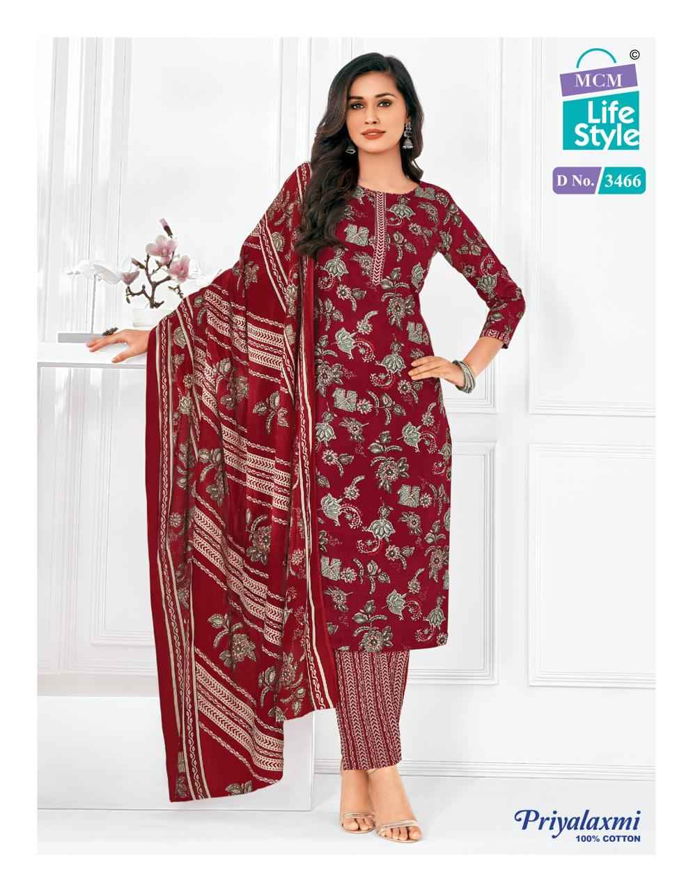 MCM Lifestyle Priyalaxmi Vol 34 Cotton Dress Material 20 pcs Catalogue