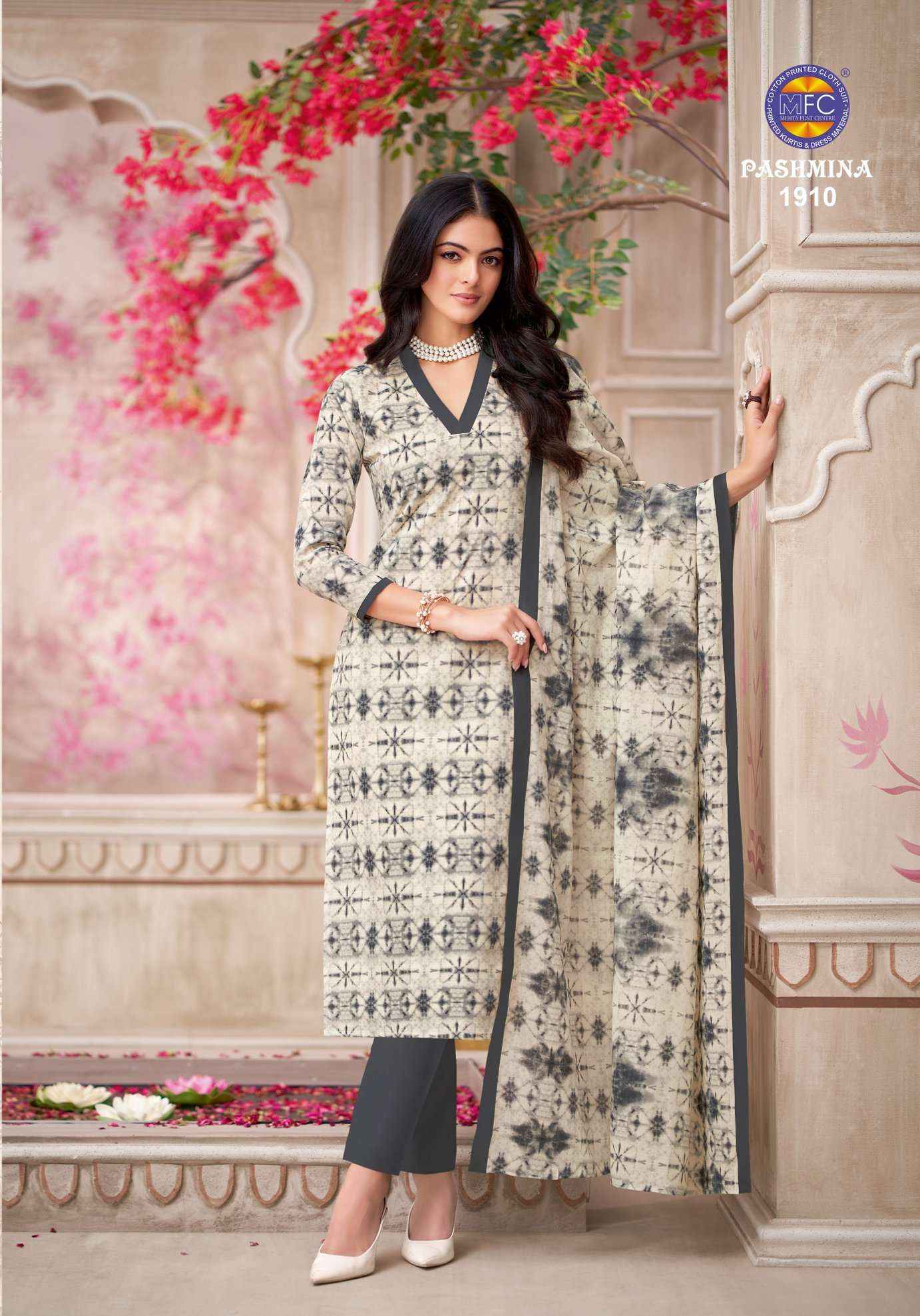 MFC Pashmina Vol 19 Cotton Dress Material 12 pcs Catalogue