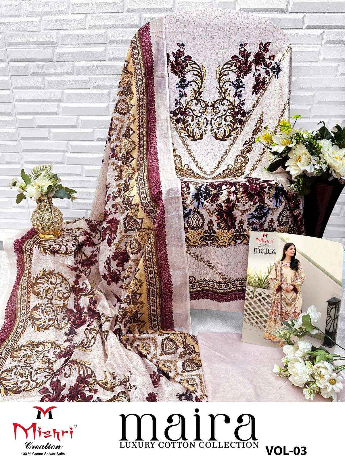 Mishri Creation Maira Vol 3 Cotton Dress Material 6 pcs Catalogue
