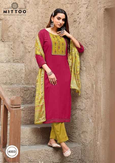 Mittoo Chand Viscouse Rayon Kurti Combo 6 pcs Catalogue