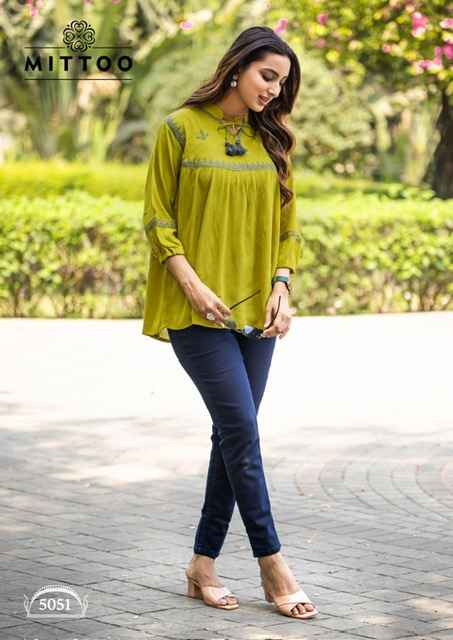 Mittoo Victoria Vol 9 Short Rayon Kurti 6 pcs Catalogue