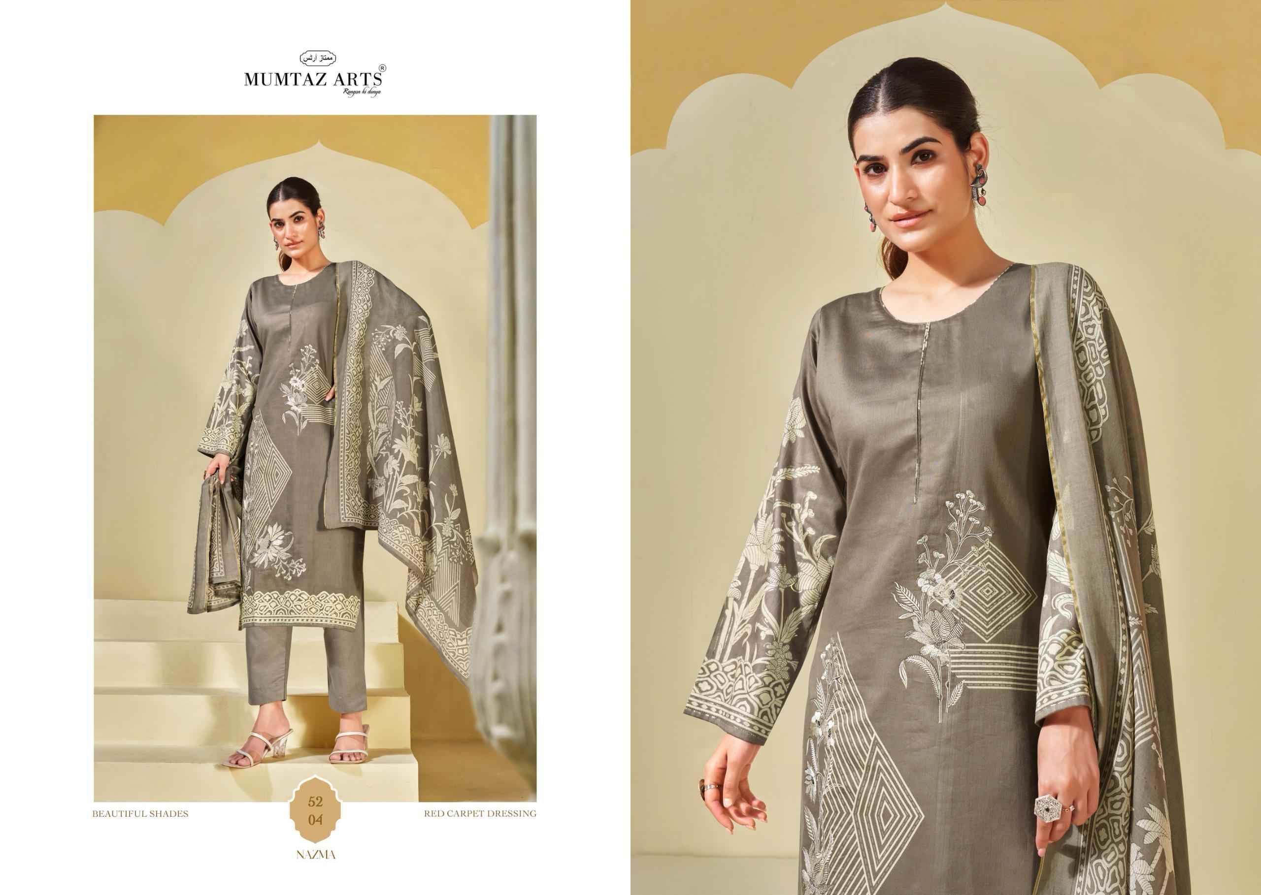 Mumtaz Arts Nazma Viscouse dress Material 6 pcs Catalogue