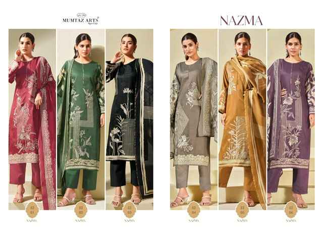 Mumtaz Arts Nazma Viscouse dress Material 6 pcs Catalogue