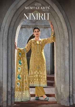 Mumtaz Arts Nimrit Jam Satin Dress Material 6 pcs Catalogue