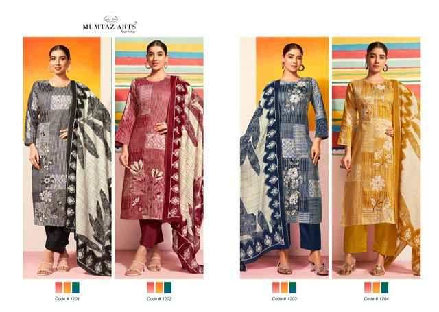 Mumtaz Arts Sofia Jam Satin Dress Material 4 pcs Catalogue