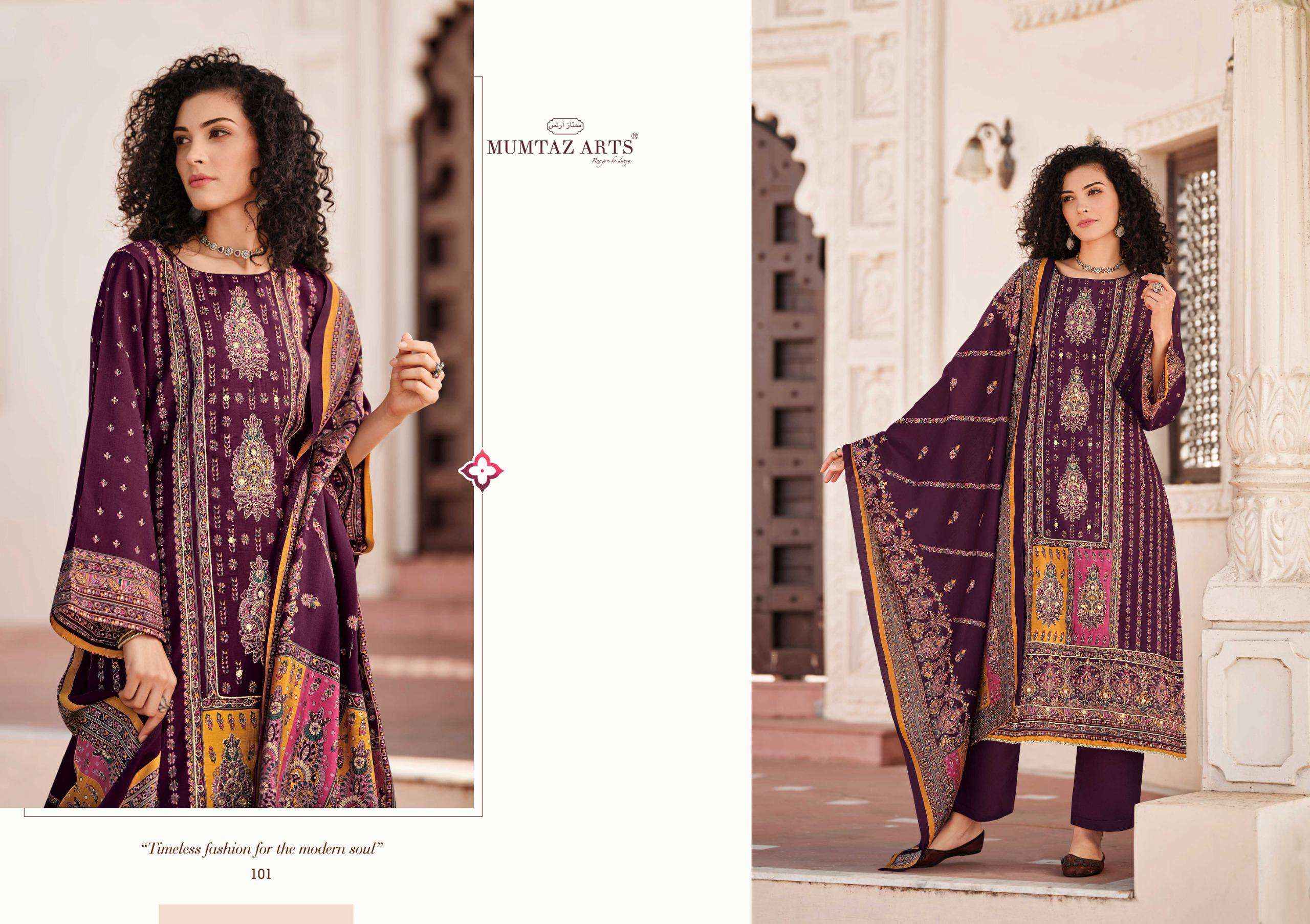 Mumtaz Arts Tasveer Viscose Muslin Dress Material 4 pcs Catalogue