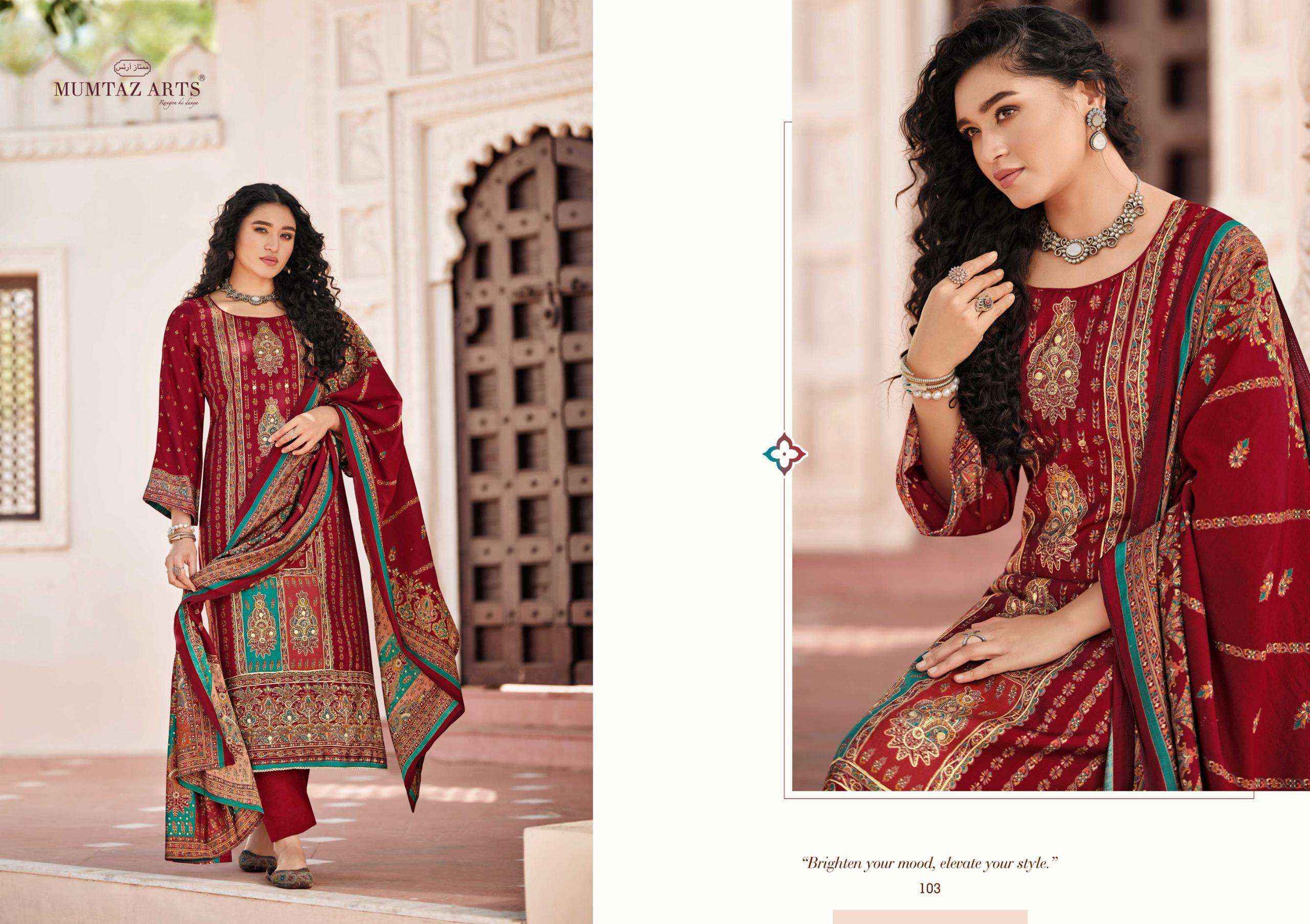 Mumtaz Arts Tasveer Viscose Muslin Dress Material 4 pcs Catalogue