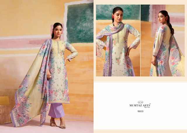 Mumtaz Arts Vintage Pastel Camric Dress Material 6 pcs Catalogue