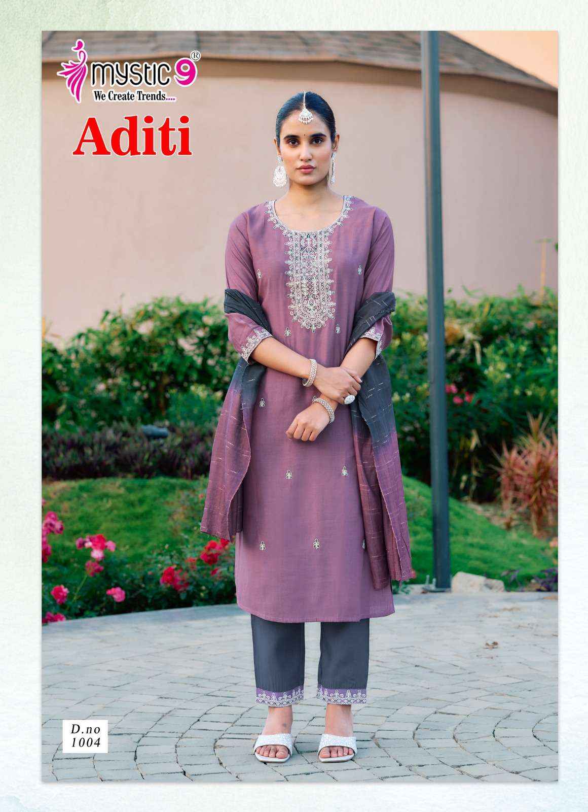 Mystic 9 Aditi Vol 1 Roman Silk Kurti Combo 8 pcs Catalogue