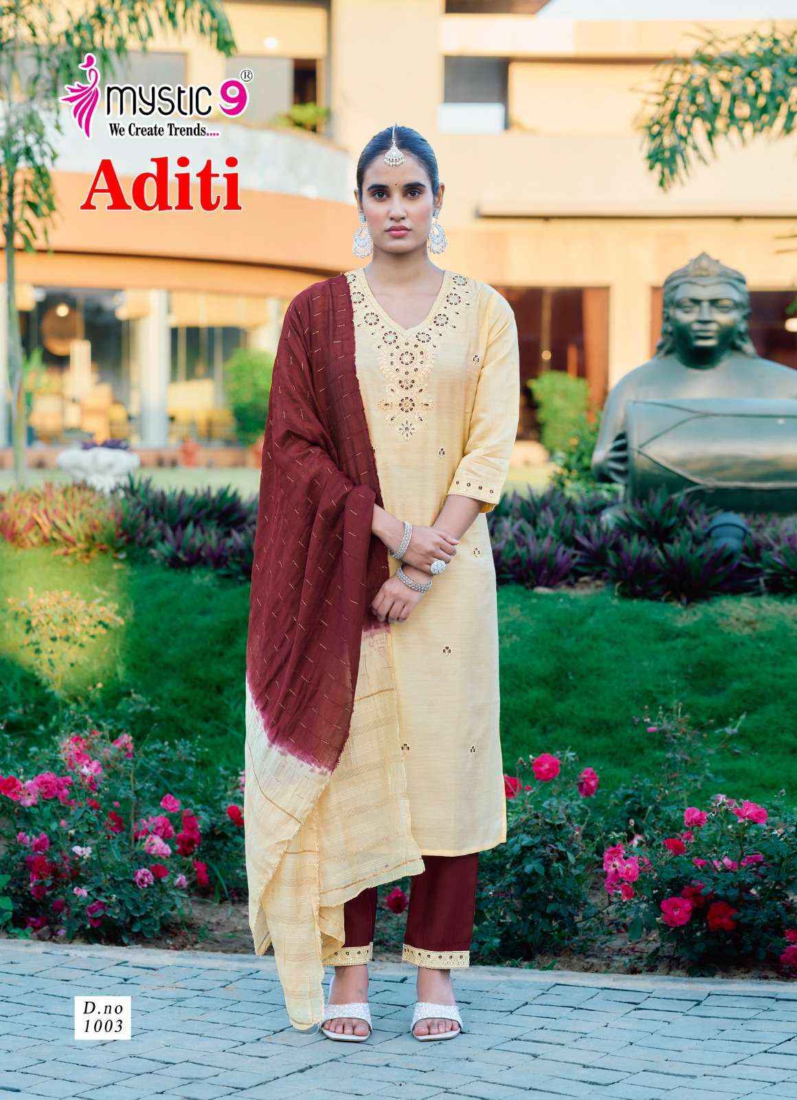 Mystic 9 Aditi Vol 1 Roman Silk Kurti Combo 8 pcs Catalogue
