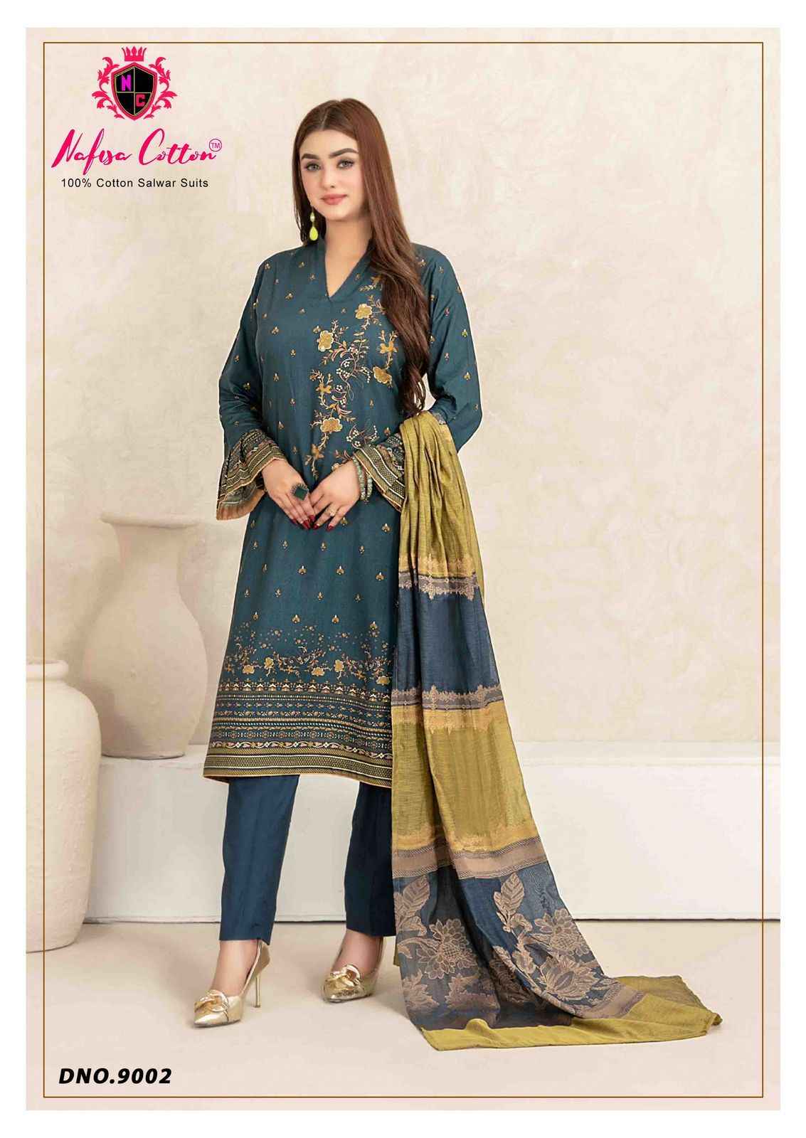 Nafisa Cotton Mahera Karachi Suits Vol 9 Cotton Dress Material 6 pcs Catalogue