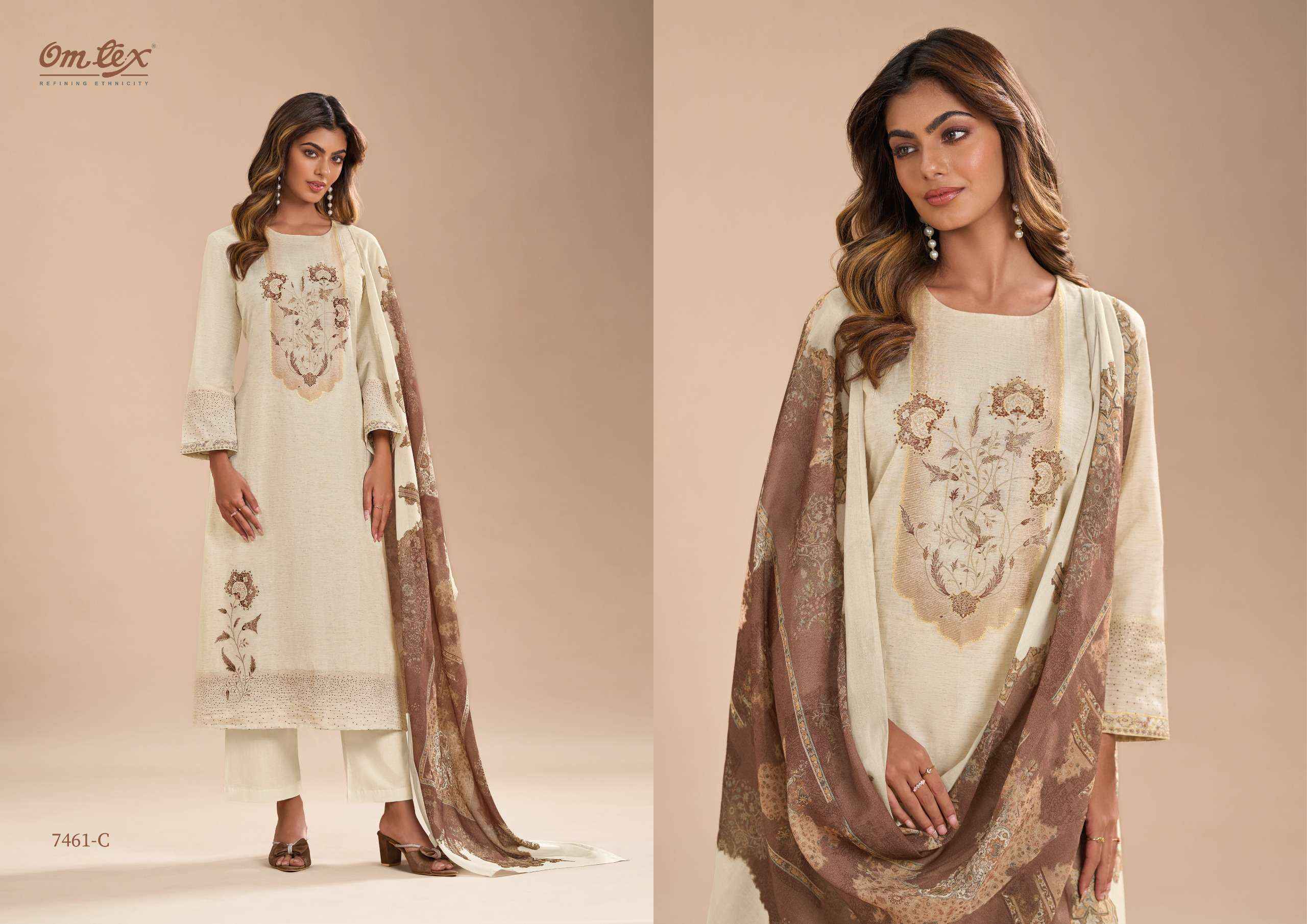 Omtex Hina Cotton Jacquard Dress Material 4 pcs Catalogue