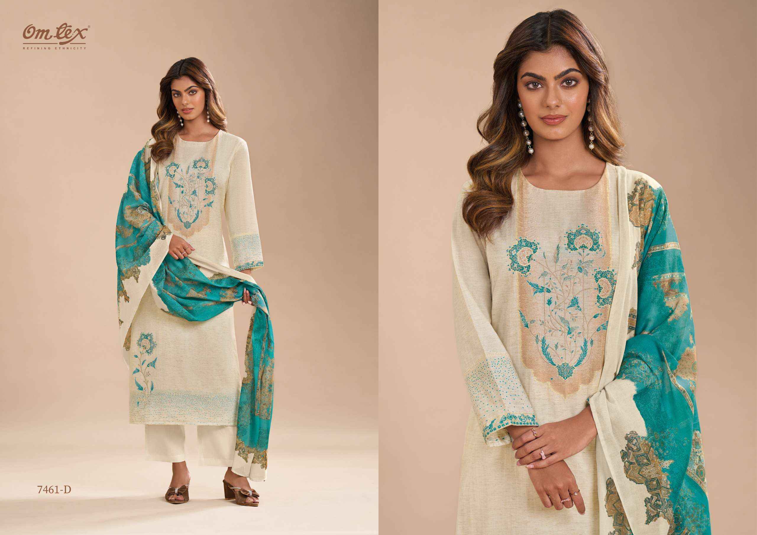 Omtex Hina Cotton Jacquard Dress Material 4 pcs Catalogue