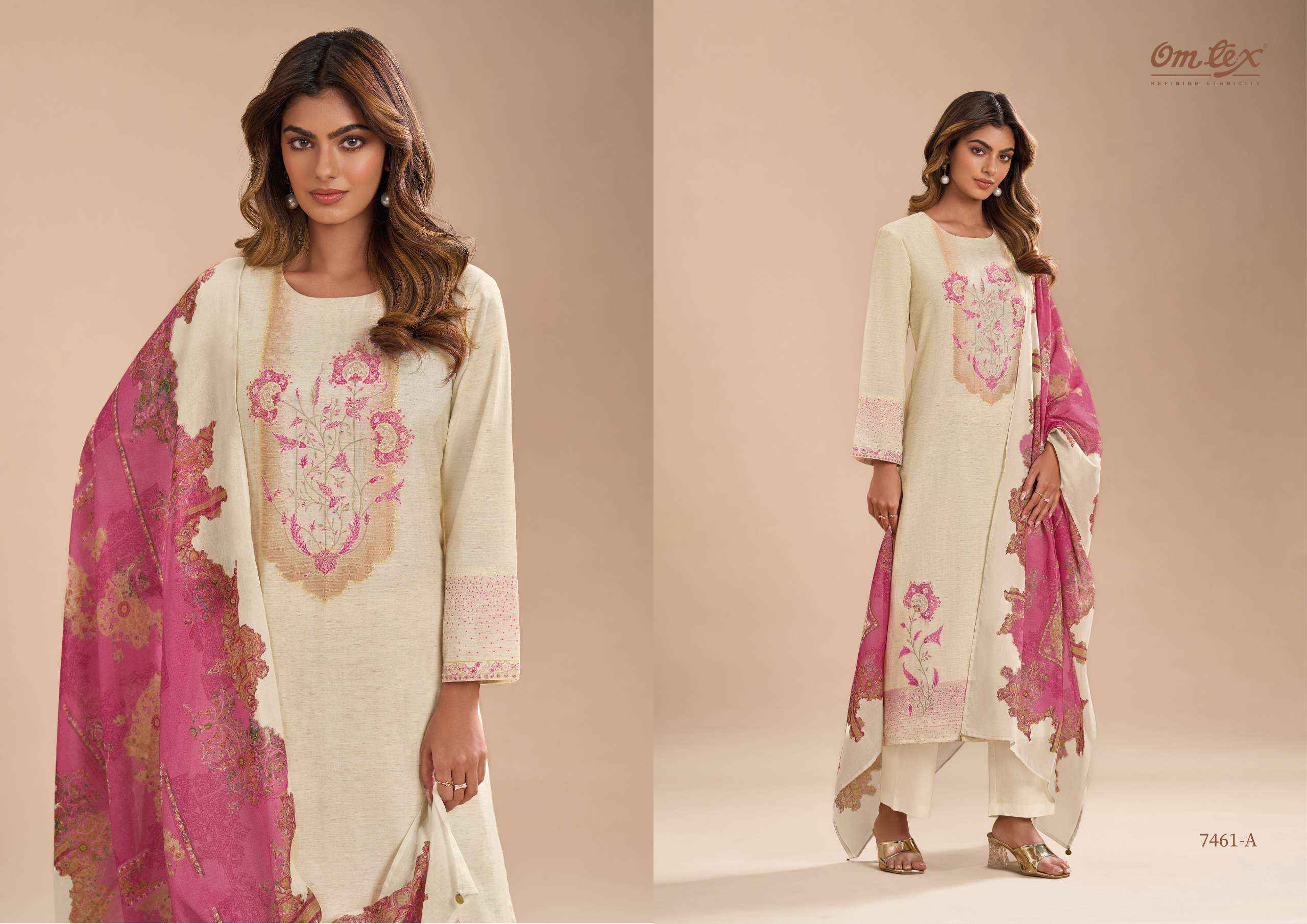 Omtex Hina Cotton Jacquard Dress Material 4 pcs Catalogue
