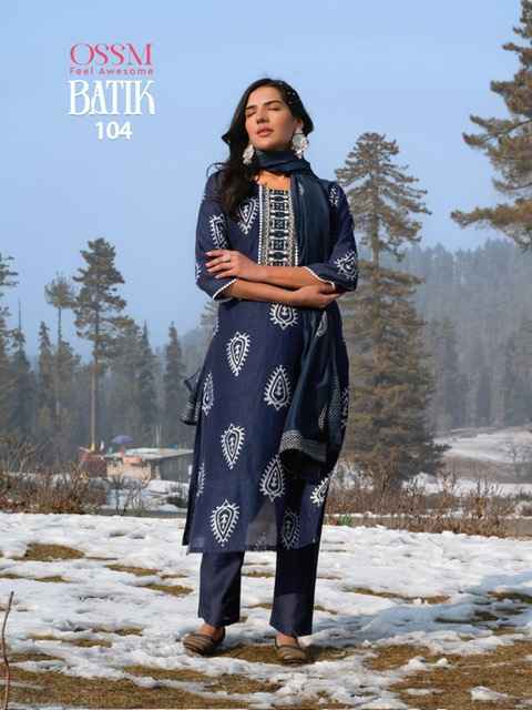Ossm Batik Vol 4 Chanderi Batik Kurti Combo 6 pcs Catalogue